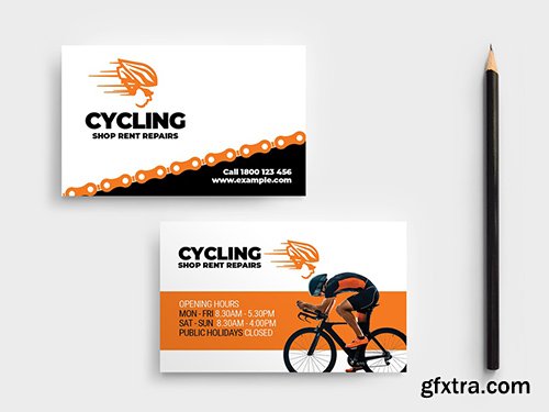 Cycling Shop Business Card Layout 341101949