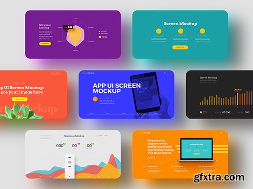 Landscape App UI Screen Mockup Set 342459009 Landscape App UI Screen Mockup Set 342459009