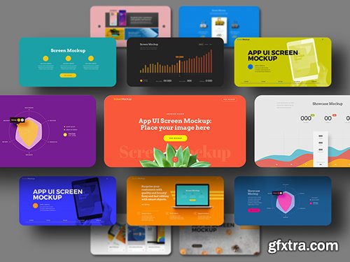 Landscape App UI Screen Mockup Set 342459217 Landscape App UI Screen Mockup Set 342459217