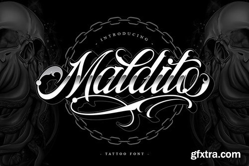 CM - Maldito Font Tattoo Style 4879169 CM - Maldito Font Tattoo Style 4879169