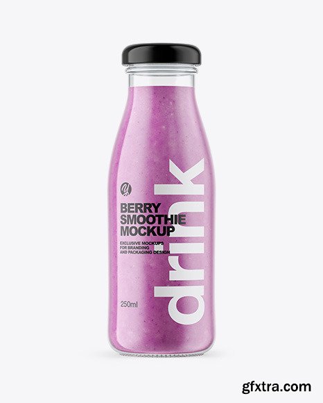 Berry Smoothie Bottle Mockup 59035