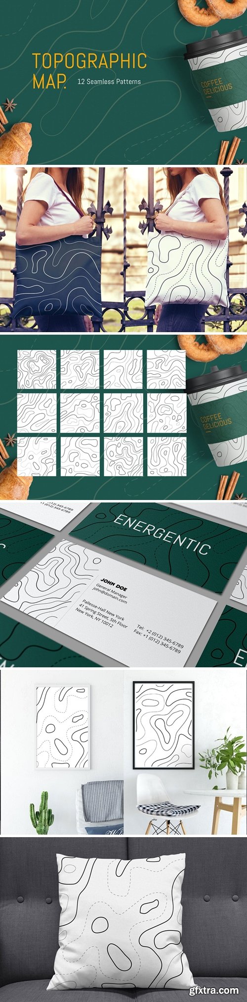 Topographic Map Pattern