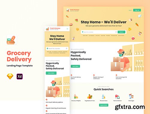 Fresh Grocery - Landing Page Design Template