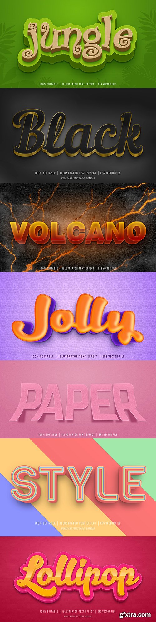 Editable font effect text collection illustration design 86
