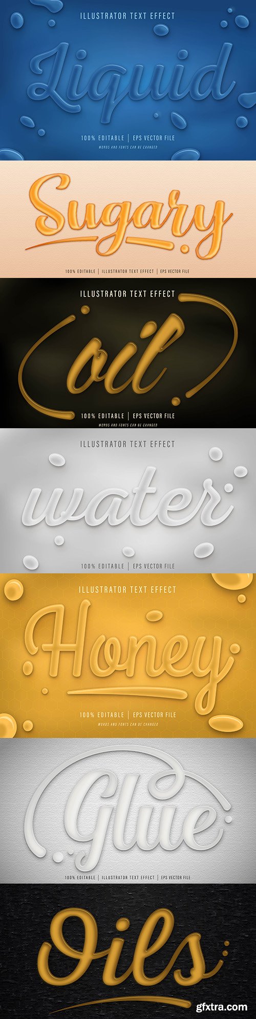 Editable font effect text collection illustration design 85

