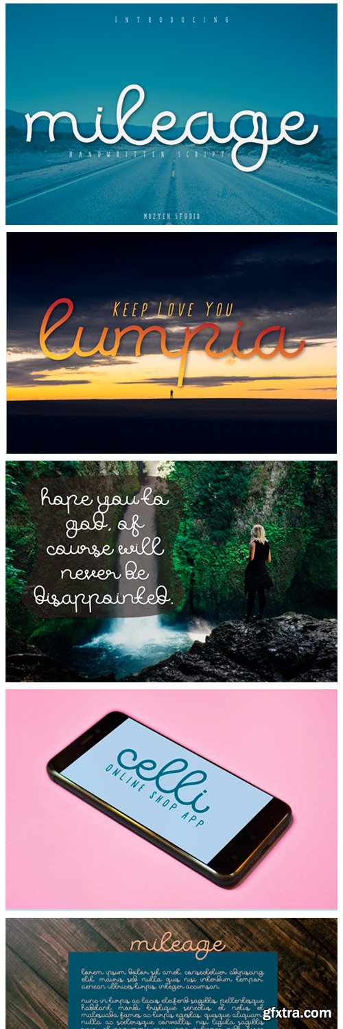 Mileage Font Mileage Font