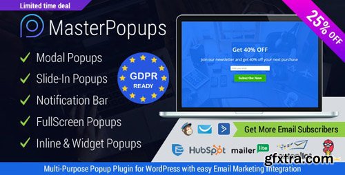 CodeCanyon - Master Popups v3.3.7 - Popup Plugin for WordPress - Master Popups for Email Subscription - 20142807 - NULLED