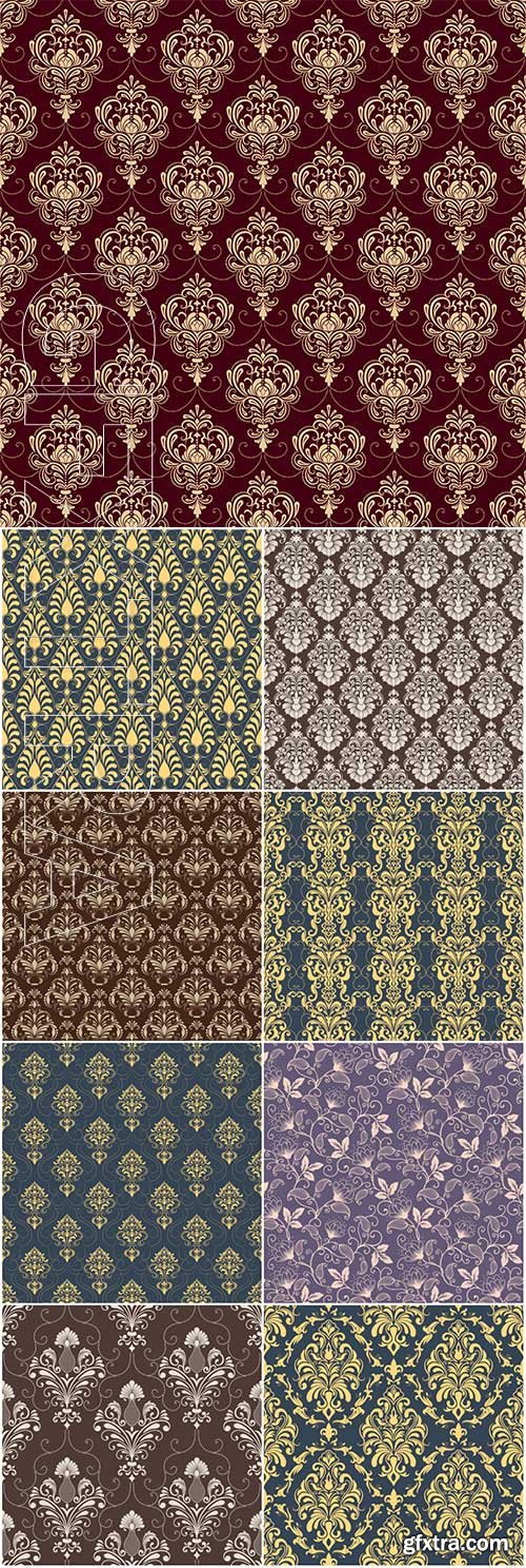 Vector flower seamless pattern, elegant texture