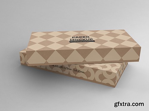 Stacked Small Square Box and Lid Mockup 341743578