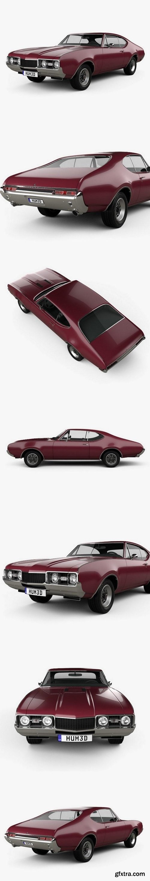 Oldsmobile Cutlass 442 (3817) Holiday coupe 1966 3D model