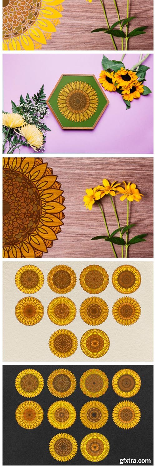 Sunflower Mandalas Color 4040571 Sunflower Mandalas Color 4040571