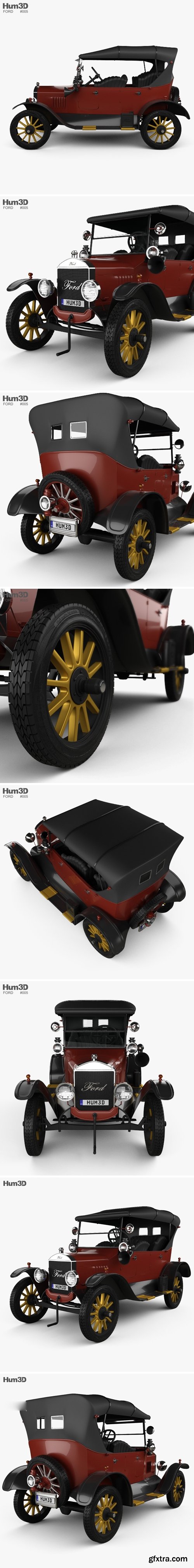 Ford Model T 4door Tourer 1924 3D model