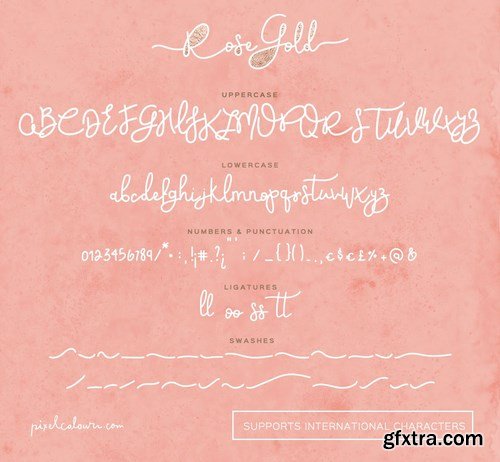 Rose Gold Font