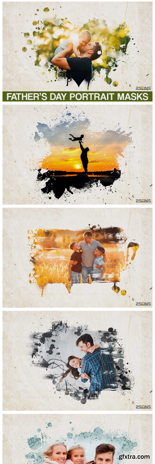 Father's Day Watercolor Masks 4045645 Father's Day Watercolor Masks 4045645