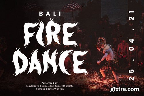 Bakar - Flaming Unique Font