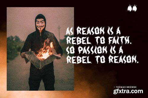 Bakar - Flaming Unique Font