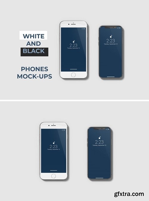 White and Black Phone Mockups
