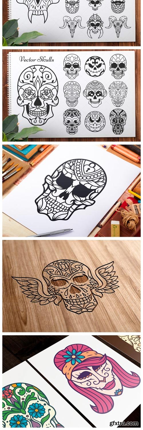 50 Vector Sugar Skulls 4057787 50 Vector Sugar Skulls 4057787