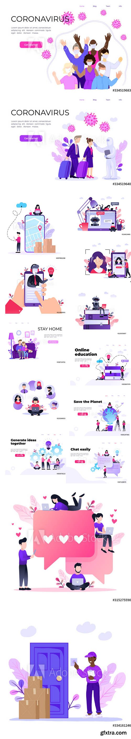 Flat vector style illustration with characters Vol 2