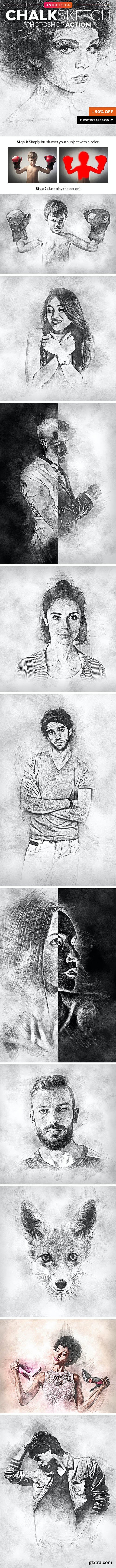 GraphicRiver - Chalk Sketch Photoshop Action 26510836