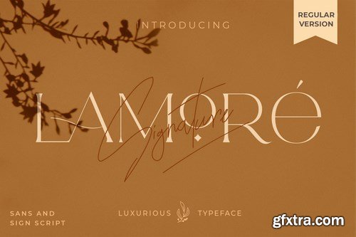The Lamore Sans & Script Typeface- Regular Version