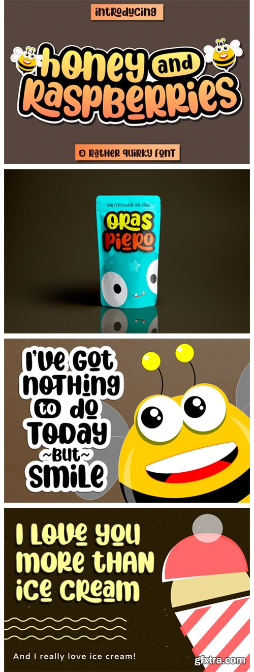 Honey and Raspberries Font Honey and Raspberries Font