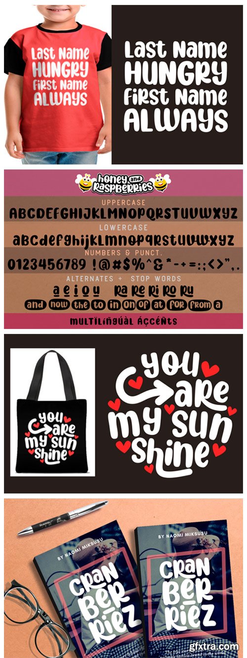 Honey and Raspberries Font Honey and Raspberries Font