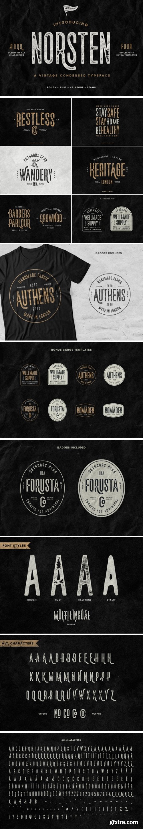 Fontbundles - Norsten Condensed Typeface 568833