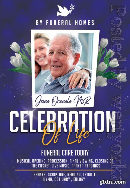 Funeral service Premium flyer psd template » GFxtra