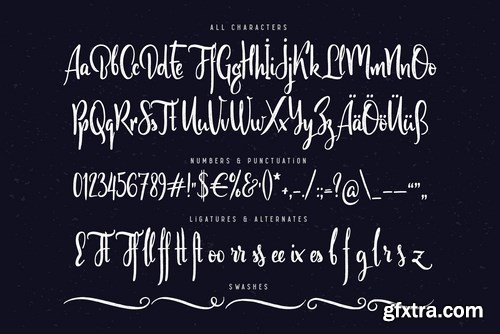 Scratches calligraphic font