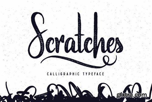 Scratches calligraphic font