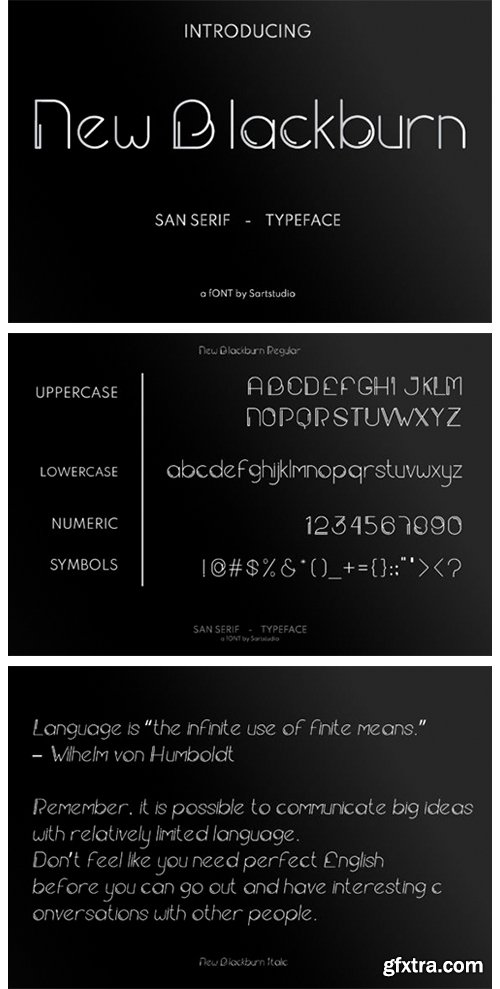 New Blackburn Font
