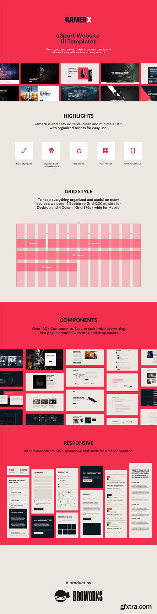 GamerX-eSport Website UI Kit GamerX-eSport Website UI Kit