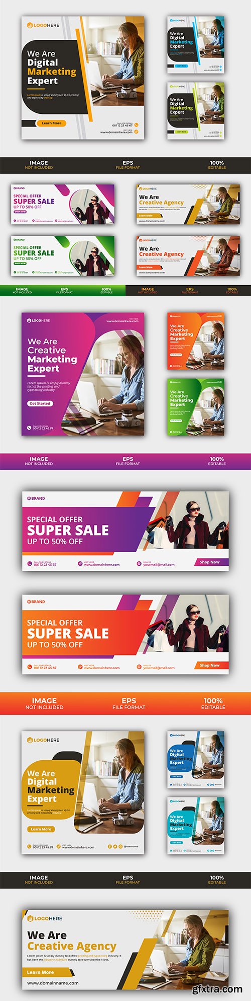 Business Enterprise Brochure and Horizontal Flyer Template
