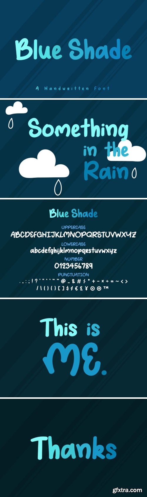 Blue Shade Font