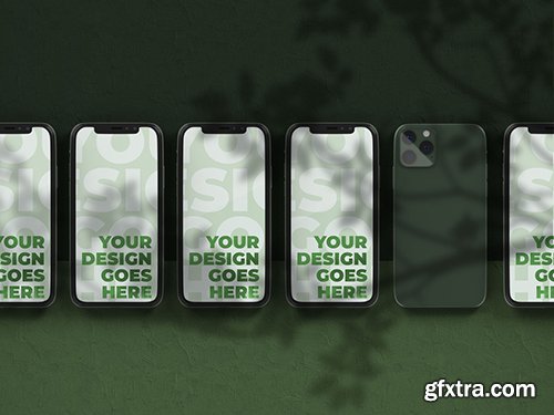 Smartphone Mockup with Plaster Background 346930655