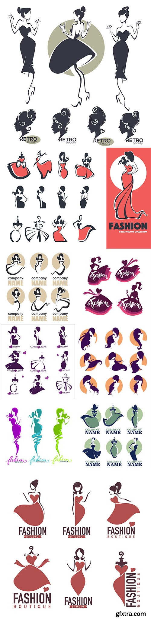 Fashion and beauty logo and emblem Fashion and beauty logo and emblem