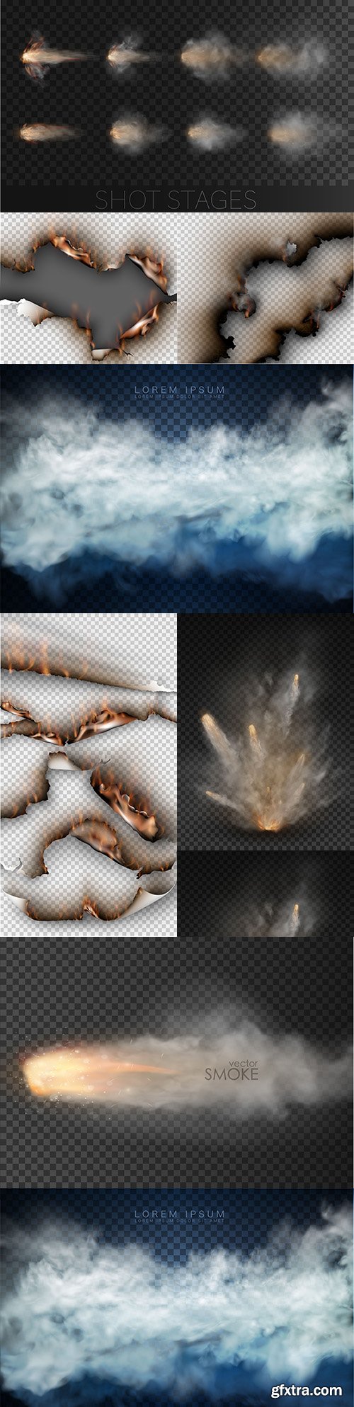 Paper with burned fire and fog with smoke transparent background
Paper with burned fire and fog with smoke transparent background