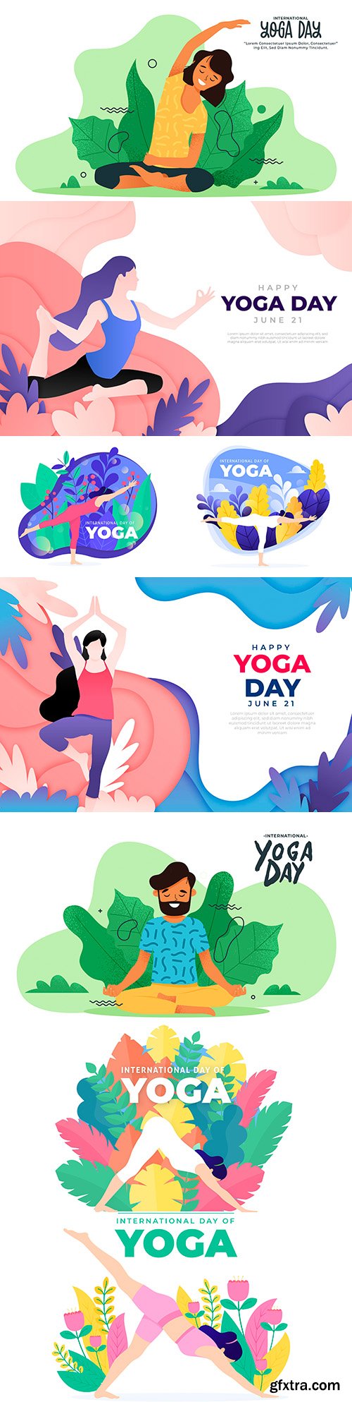 International Yoga celebration day flat design
International Yoga celebration day flat design