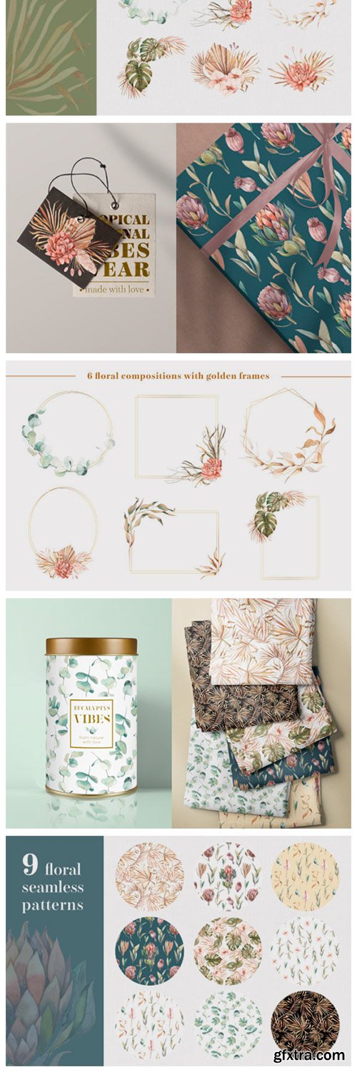 Bohemian Plants - Trendy Watercolors 4093468 Bohemian Plants - Trendy Watercolors 4093468