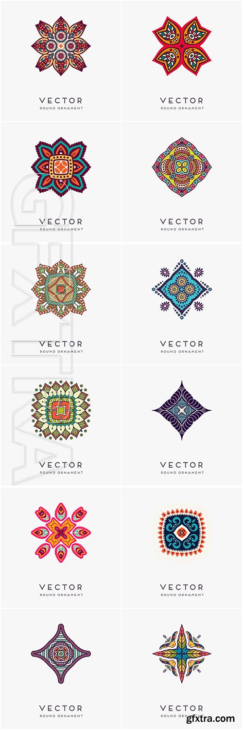 Decorative hand drawn mandala vector illustration # 9 Decorative hand drawn mandala vector illustration # 9