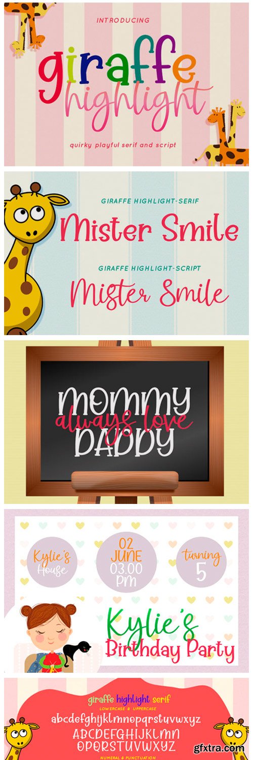 Giraffe Highlight Font Giraffe Highlight Font