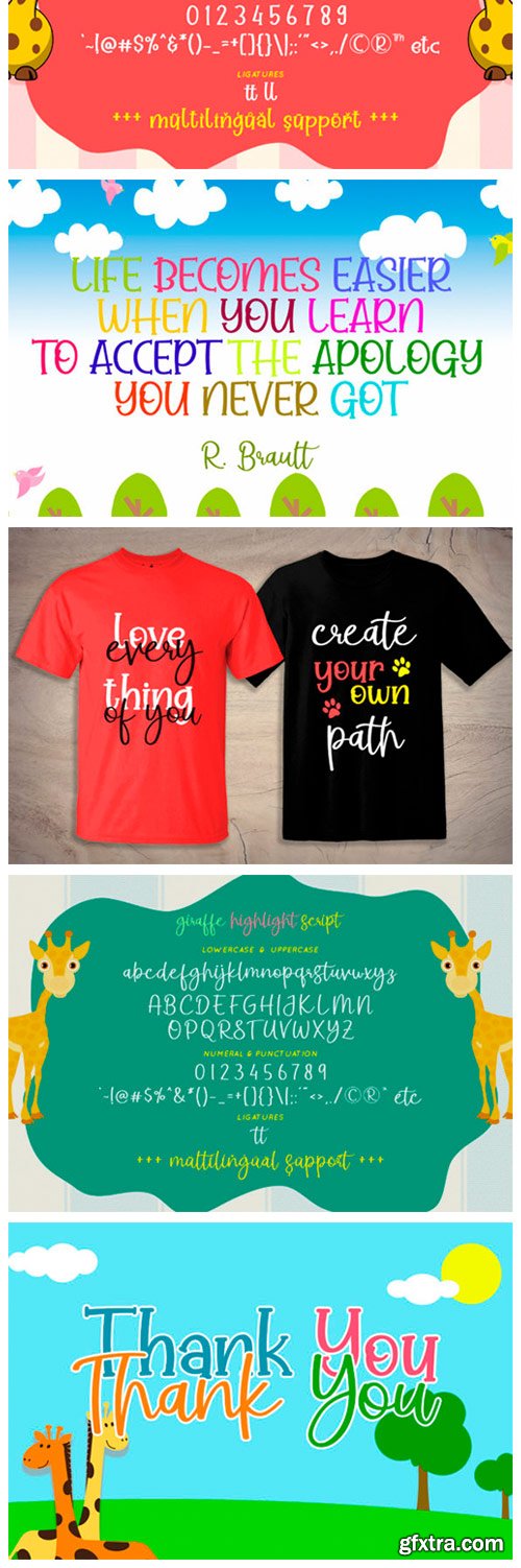 Giraffe Highlight Font Giraffe Highlight Font