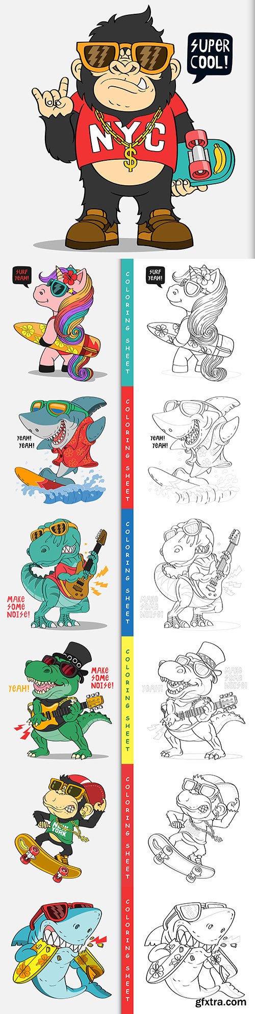 Funny cartoon characters for painting children 's illustrations
Funny cartoon characters for painting children 's illustrations