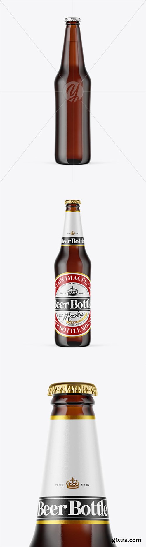 Amber Glass Beer Bottle Mockup 55435 Amber Glass Beer Bottle Mockup 55435