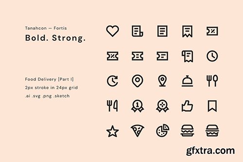 Food Delivery Icon Set