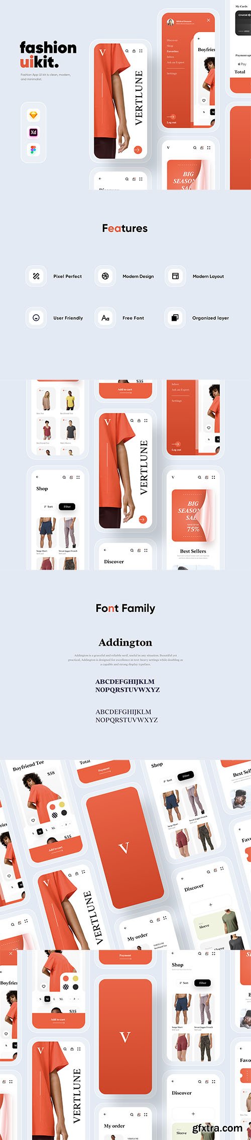 Verlune fashion eCommerce app UI Kit Verlune fashion eCommerce app UI Kit