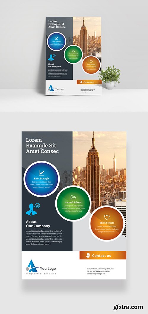 Corporate Black Flyer Layout with Circle 348585974 Corporate Black Flyer Layout with Circle 348585974