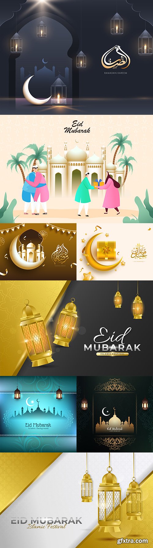 Ramadan Kareem and Eid Mubarak background Islamic 5
