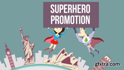 Videohive Superhero Promotes Your App or Service 9220047